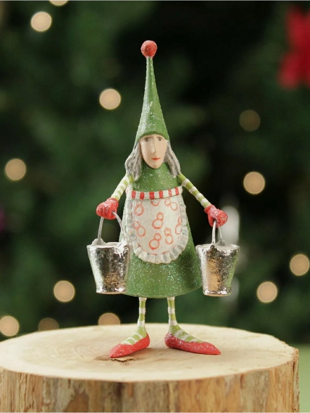 MACKENZIE-CHILDS|Patience Brewster 12 Days of Christmas Maid Milking Ornament